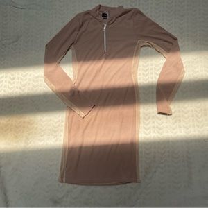 Ribbed Long Sleeve Bodycon Dress